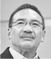  ??  ?? Datuk Seri Hishammudd­in Tun Hussein