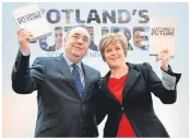  ??  ?? Alex Salmond with Nicola Sturgeon in 2013, when complaints against the then SNP leader were first probed