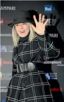  ??  ?? Diane Keaton on the red carpet in Rome.