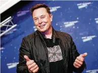  ?? AFP via Getty Images file photo ?? SpaceX owner and Tesla CEO Elon Musk is applying to the Texas Public Utilities Commission to join the state grid.