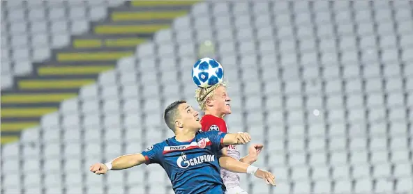  ?? [ APA ] ?? Xaver Schlager mühte sich, behielt in Belgrad auch die Lufthoheit – nur Salzburg blieb ohne Torerfolg und steht damit vor einem Endspiel um die Champions League.
