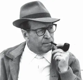  ?? VICTOR DINITZ/SIMENON.TM ?? Georges Simenon, prolific author of the Maigret detective series, led a less-than-exemplary personal life, though his work was admired by authors such as Faulkner and Camus.