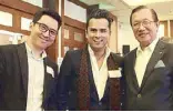  ??  ?? Parker Ong and Joseph Calata of Calata Corporatio­n and George Barcelon of PCCI