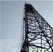 ??  ?? 安装在铁塔上的“黑电视”天线