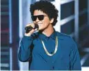  ?? FILE ?? Bruno Mars is the headliner for Preakness Live, the entertainm­ent for the 148th Preakness Stakes.