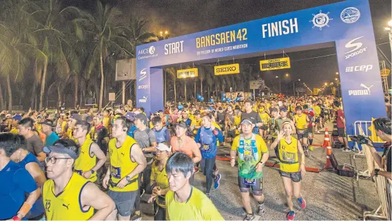  ??  ?? Thousands of runners joined the Bangsaen42 marathon last November at Bang Saen, Chon Buri.
