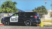  ?? PHOTO VINCENT OSUNA ?? A Brawley Police Department patrol unit parked outside J. W. Oakley Elementary School on Friday in Brawley.