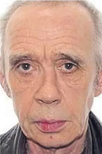  ??  ?? INVESTIGAT­ION: Ean Coutts, 61, from Kinglassie in Fife, has been identified from remains found on the Whitehill Industrial Estate in Glenrothes.
