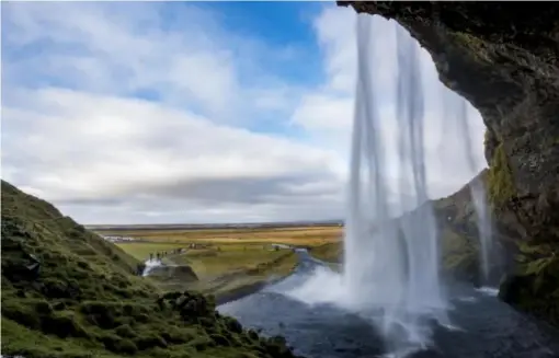  ?? (Alexander Scheuber/Getty) ?? Seljalands­foss in Iceland probably won't be this peaceful, so try another waterfall