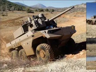  ?? ?? En haut à droite, « Duel » au soleil du haut Var entre deux des vingt Jaguar qui ont été livrés au unité qui assurera la formation de tous les futurs équipages du nouveau blindé français.