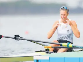  ?? Photo / Getty Images ?? Emma Twigg might be conscienti­ous about mask use, sadly some of her rowing rivals are not.