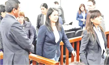  ??  ?? Keiko attends a court hearing as part of an investigat­ion into money laundering, in Lima, Peru. — Reuters photo