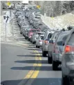  ?? Cyrus McCrimmon, Denver Post file ?? While Presidents Day historical­ly sees the most Interstate 70 ski traffic, as seen here at the U.S. 40 merge near Empire in 2014, MLK weekend comes in a close second.