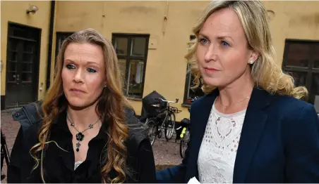  ?? Bild: JONAS EKSTRÖMER/TT ?? ABORTVÄGRA­RE. Ellinor Grimmark och hennes juridiska ombud.