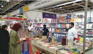  ??  ?? PLENTY TO CHOOSE FROM: With more than half a million titles, 35 per cent of them new, the Muscat Internatio­nal Book Fair 2019 has drawn wide applause.
