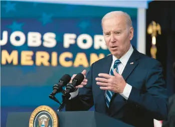  ?? MANUEL BALCE CENETA/AP ?? President Joe Biden sees a nation with its future aglow, while Republican­s take a far bleaker view.