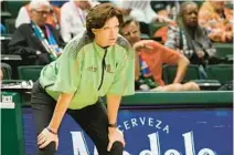  ?? MARTA LAVANDIER/AP ?? Miami women’s basketball coach Katie Meier committed a recruiting violation, according to an NCAA investigat­ion.