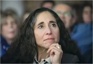  ?? (Olivier Fitoussi/Flash90) ?? NEWLY APPOINTED state attorney Orly Ben-Ari Ginzberg attends a farewell ceremony held for former state attorney Shai Nitzan in Jerusalem yesterday.