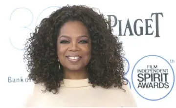  ??  ?? Celebrity talk show host Oprah Winfrey.
