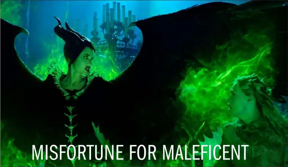  ?? Disney ?? Angelina Jolie, left, is Maleficent and Elle Fanning is Aurora in Disney’s “Maleficent: Mistress of Evil.”