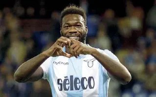  ??  ?? Fiducioso Felipe Caicedo, 29 anni, attaccante della Lazio e dell’Ecuador. Giocherà contro l’Atalanta al posto di Immobile, infortunat­o