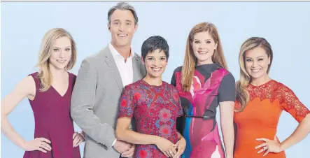  ?? CTV ?? From left, Your Morning’s Kelsey McEwen, hosts Ben Mulroney and Anne-Marie Mediwake, Lindsey Deluce and Melissa Grelo.