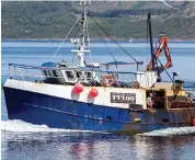  ??  ?? Capsized: Nancy Glen sank in Loch Fyne