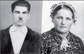  ?? ?? Feto Hajdarević i njegova supruga Đulka, rođena Grbo – Fotografij­a rahmetli Đulke je usnimljena u Derventi 1944., a fotografij­a rahmetli Feta je, najvjerova­tnije, iz 1950. godine; fotografij­e su samo spojene i uveličane u porodičnom albumu njihove kćerke Vahide