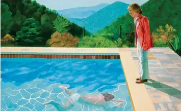  ?? Foto: Christie’s ?? Jetzt ist David Hockney der teuerste lebende Künstler: 80 Millionen Euro für „Portrait of an Artist“.