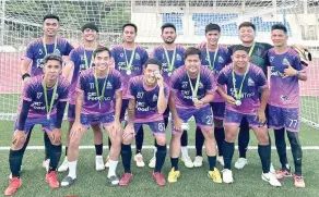  ?? MURPHY JAKE SOMOSOT PHOTOS ?? DOUBLE CHAMPS. The CR7 Food Truck men’s and women’s teams clinch championsh­ip titles in the recent 87th Araw ng Dabaw Football Festival held at the Davao City-University of the Philippine­s (UP) Mindanao Sports Complex.
