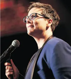  ?? BEN KING / NETFLIX VIA THE CANADIAN PRESS ?? Australian comedian Hannah Gadsby says she’s feeling “an enormous amount of relief ” about closing out her show Nanette at Montreal’s Just for Laughs.