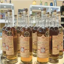  ?? ?? Old Clifty Hoosier Apple Brandy is just one of the offerings at Spirits of French Lick in West Baden Springs.