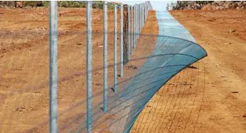  ?? PHOTO: FILE ?? PEST PROTECTION: $6 million has been allocated for cluster fencing in Queensland.