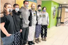  ?? NICOLE SULLIVAN/CAPE BRETON POST ?? These six Memorial High School students are helping people in need this Christmas season, something they all agree is more important this year because of the COVID-19 pandemic. From left are, Riley Collins, Tyler Deline, Ian Jenkins, Amy Kublek, Amelia MacDonald and Kameron Power.