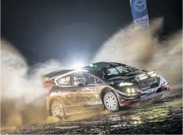  ??  ?? Evans claimed his first victory in theworld Rally Championsh­ip onwales Rally GB in 2017