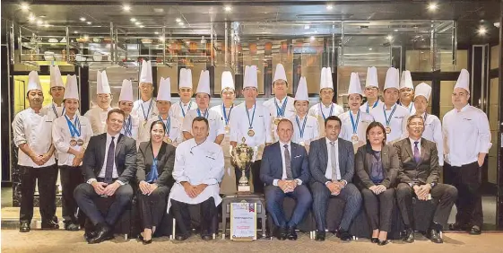  ??  ?? Sofitel Philippine Plaza’s winning team with general manager Adam Laker (seated, 4th from right).