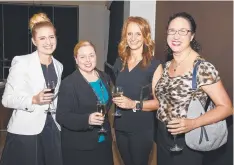  ??  ?? BONDS: Briohny Evans, Louise Matthews, Fiona Arnfield and Sherie Glare.