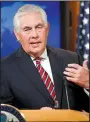  ?? AP/PABLO MARTINEZ MONSIVAIS ?? Secretary of State Rex Tillerson said Tuesday that the United States would be willing to support peace talks with the Taliban “without preconditi­ons” after an effective military campaign.