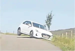  ??  ?? ON THE VERGE: Dash cam footage showing the driver’s struggles on Skye