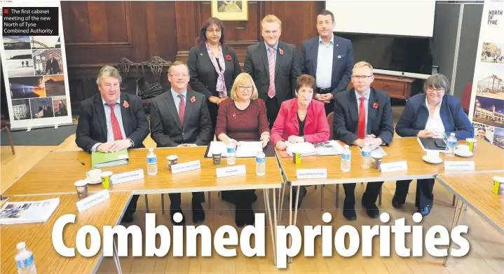  ??  ?? The first cabinet meeting of the new North of Tyne Combined Authority