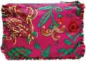  ??  ?? Floral pouch, £100, ladoublej.com