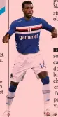  ??  ?? Pedro Obiang, 26 anni, già alla Sampdoria tra il 2008 e il 2015KULTA