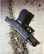  ?? EVANSTON POLICE DEPARTMENT ?? The Evanston Police Department says Jason Nightengal­e used this gun during a deadly shootout with Evanston cops on Jan. 9.