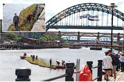  ?? ?? The new ‘Great Geordie Reef’ was launched on the River Tyne in a pioneering scheme