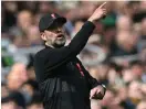  ?? FOTO: LEHTIKUVA/AFP/PAUL ELLIS ?? Blir det Jürgen Klopp som vinner tränarkamp­en?