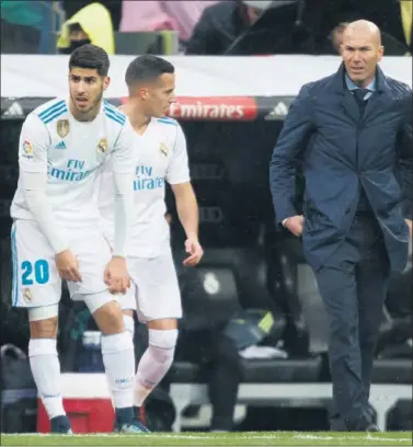  ??  ?? ALTERNATIV­AS. Asensio o Lucas Vázquez podrían ser titulares contra el Bayern mañana.