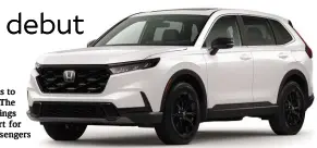  ?? ?? The highly-anticipate­d sixth-generation All New Honda CR-V will make its Philippine debut on September 13th.