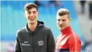  ??  ?? Kai Havertz (l.), damals bei Bayer Leverkusen, und Timo Werner, seinerzeit bei RB-Leipzig, vor ihren Wechseln zu Chelsea