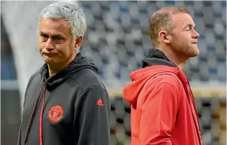  ?? REUTERS ?? Wayne Rooney, right, is expected to part ways with Manchester United and manager Jose Mourinho.