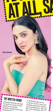  ??  ?? Kiara Advani